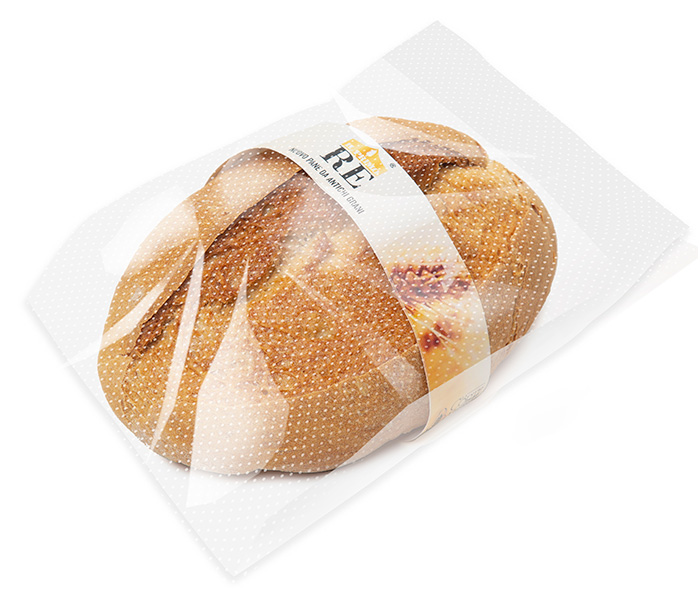 Pane in sacchetto anonimo con etichetta
